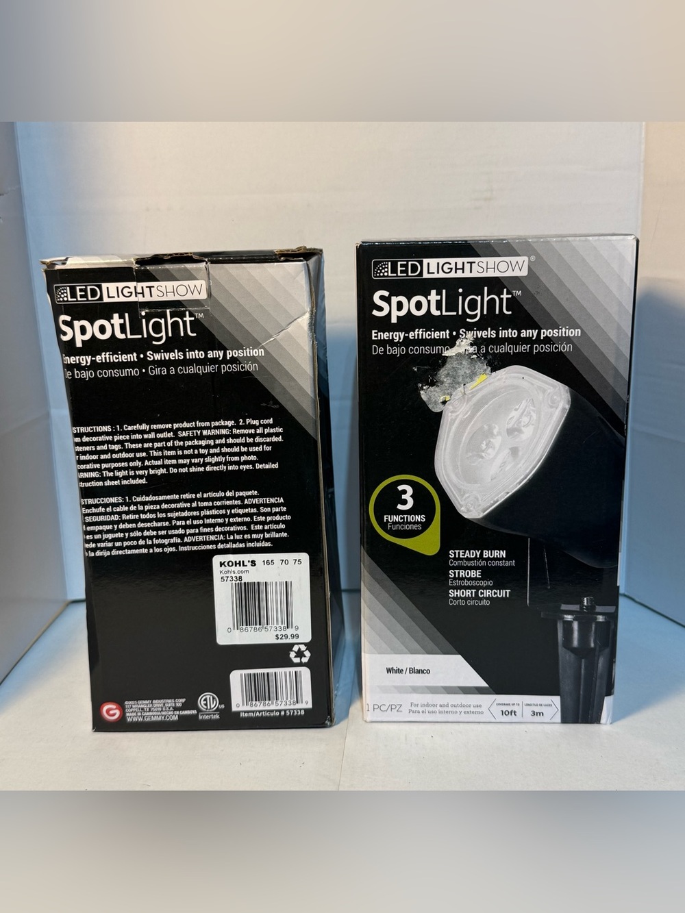 Gemmy LED Spot Light Multi-function white Electrical Outlet holiday OutdoorLight